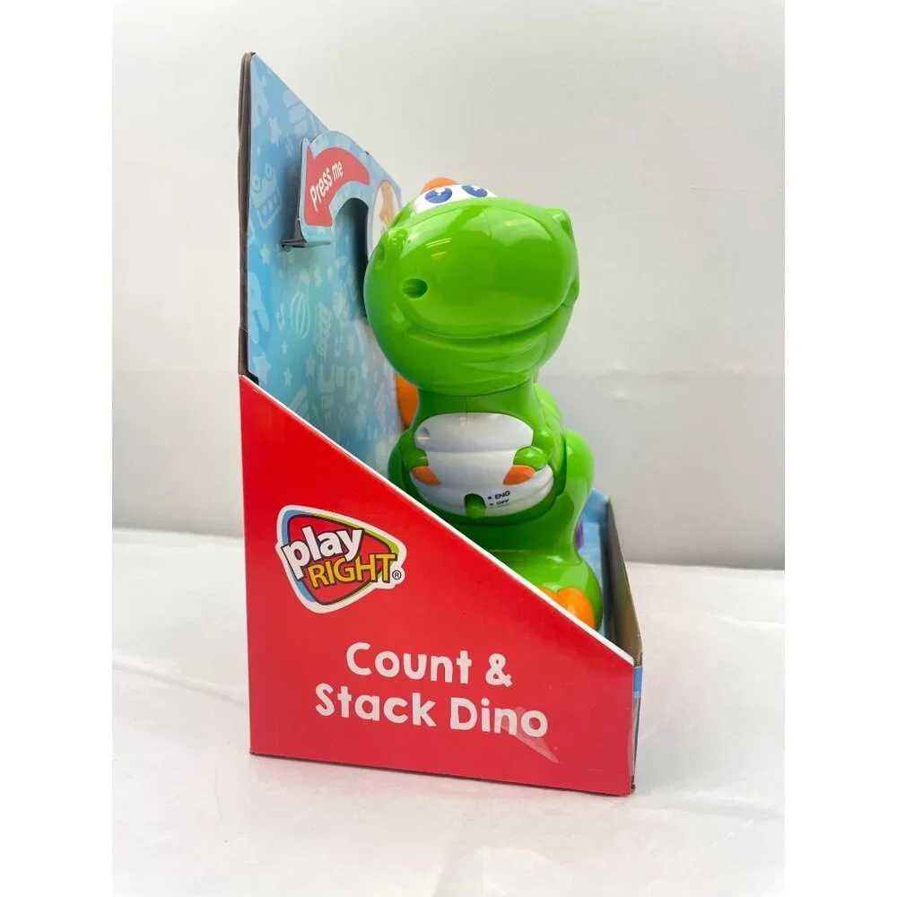 PLAY RIGHT 6-PCS Count & Stack Dino 12M+